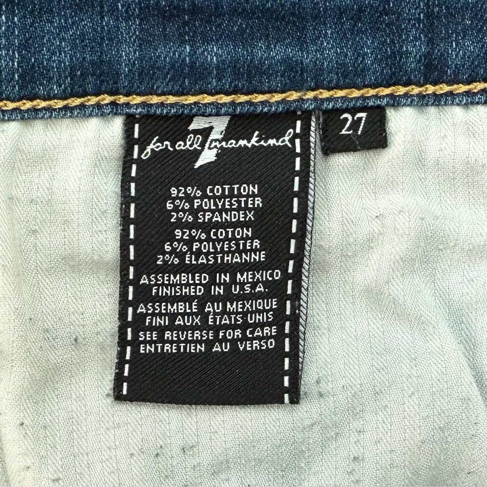 7 For All Mankind Josefina Distressed Skinny Boyfriend Jeans Size 27 - Picture 10 of 10